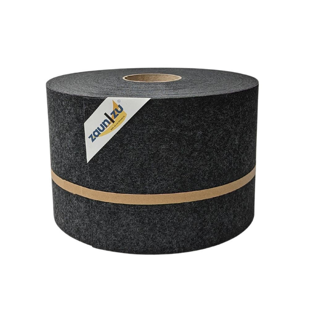 SICHTSCHUTZSTREIFEN Design Vlies für Doppelstabmatten Schwarzgrau 35m - Schwarz, Kunststoff (3500/19cm) - ZAUN|ZU