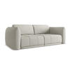 3-SITZER SOFA Chenille Stoff Beige - Beige/Schwarz, Kunststoff/Textil (210/74/105cm) - Makamii