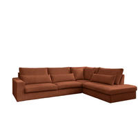 ECKSOFA L-Form SVEN Stoff Poso Kupfer Rechts - Kupferfarben, Textil (315/245cm) - Kaiser Möbel