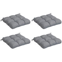 SITZKISSEN DE-17703 4er-Set 48x48 cm mit Steppung Grau - Grau, Textil (48/48/10cm) - ComfortXL