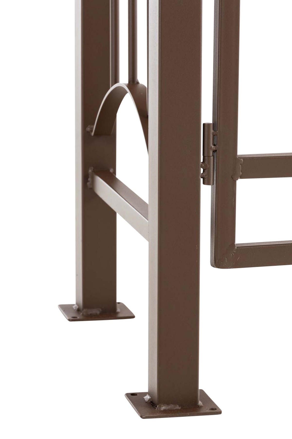 ROSENBOGEN Lux mit Tor braun - Braun, Metall (157/225/40cm) - TPFGarden
