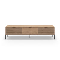 TV-MÖBEL mit 3 Schubladen und Metallfüßen Ariel - L180 cm - Beige, Holzwerkstoff (40/55/180cm) - Calicosy
