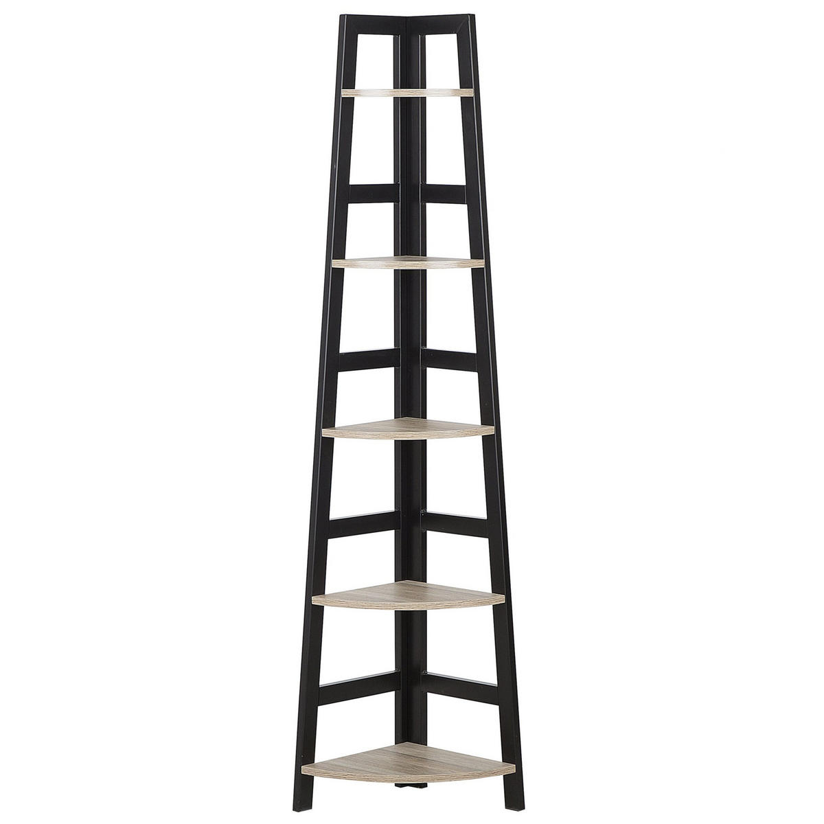 BÜCHERREGAL 5 Fächer Blexley - Hellbraun, Holzwerkstoff (44/163/31cm) - Beliani