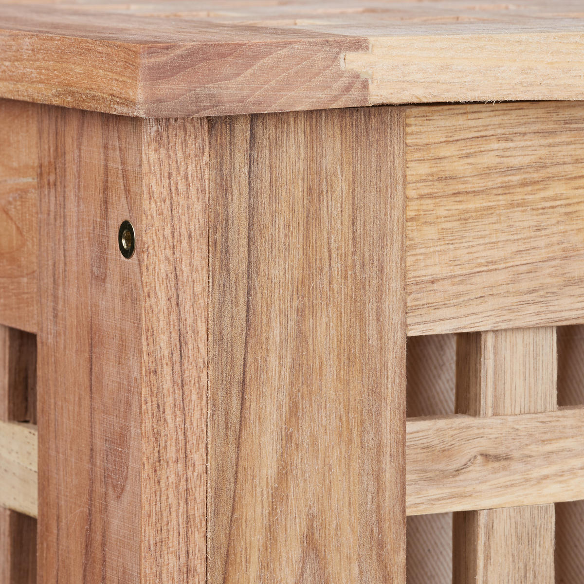 WÄSCHETRUHE - Hellbraun, Holz/Holzwerkstoff (52.5/55.5/39.5cm) - Relaxdays