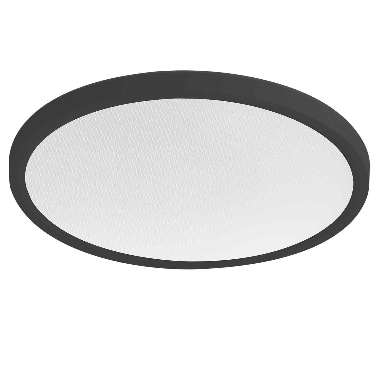 LED-DECKENLEUCHTE Dornschlag 30.0/2.6/30.0 cm - Schwarz, Kunststoff (30/30/2.6cm) - ZMH