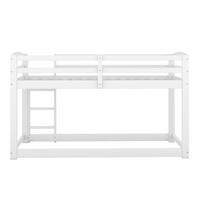 ETAGENBETT 90/200 cm, Weiß, aus Kiefer massiv, platzsparend - Weiß, Holz (90/200cm) - MIVRAY