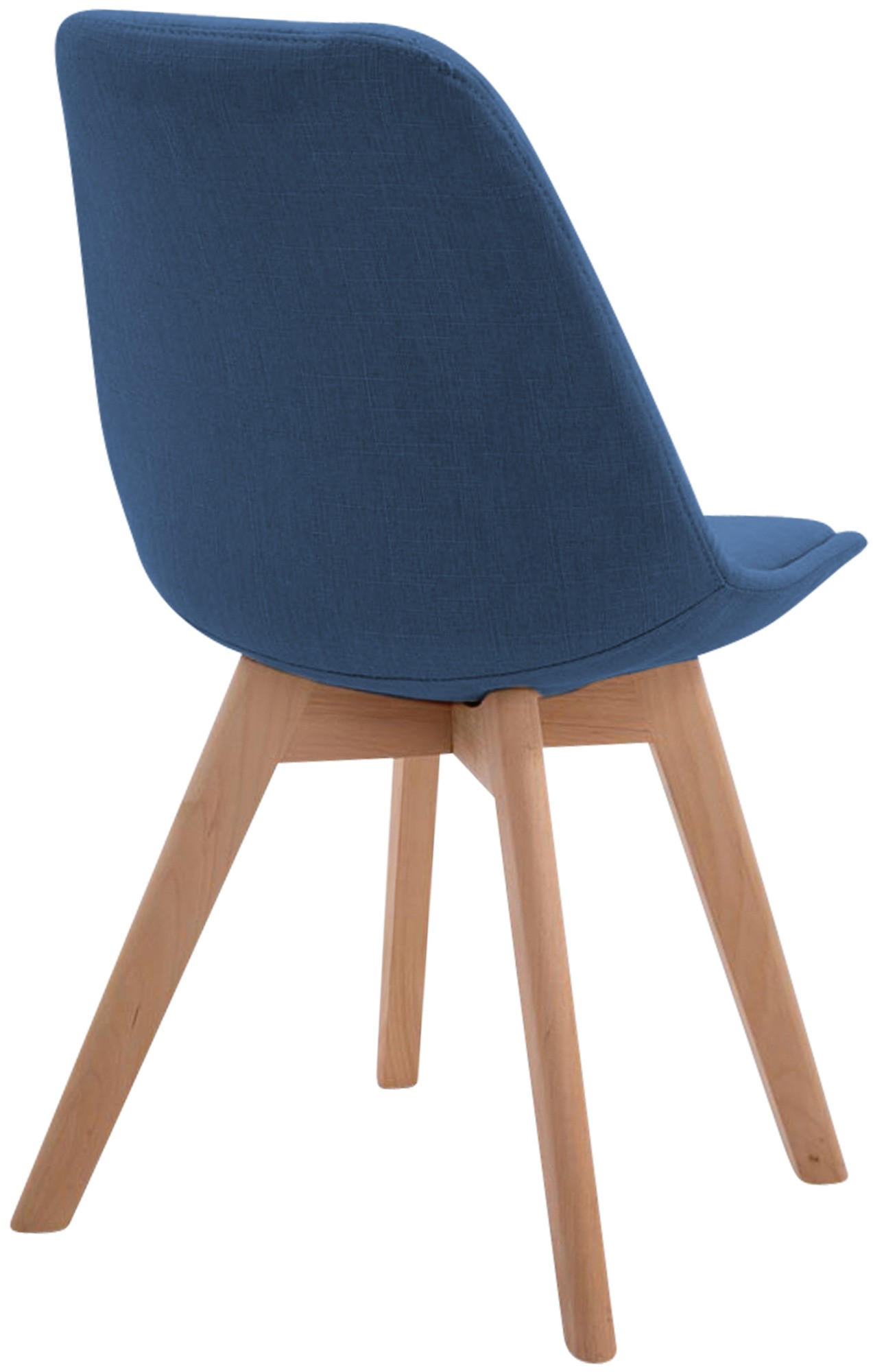 STUHL Stoff Blau - Blau/Eukalyptusholzfarben, Holz/Textil (48/84/55cm) - CLP