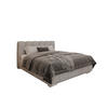 POLSTERBETT ZAIRA 160 x 200 cm mit Bettkasten und Lattenrost, 7-Zonen-Taschenfederkernmatratze CIRA (24 cm) – Dunkelbeige - Sandfarben, Holz (140/206cm) - Panda Möbel