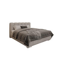 POLSTERBETT ZAIRA 160 x 200 cm mit Bettkasten und Lattenrost, 7-Zonen-Taschenfederkernmatratze CIRA (24 cm) – Dunkelbeige - Sandfarben, Holz (140/206cm) - Panda Möbel