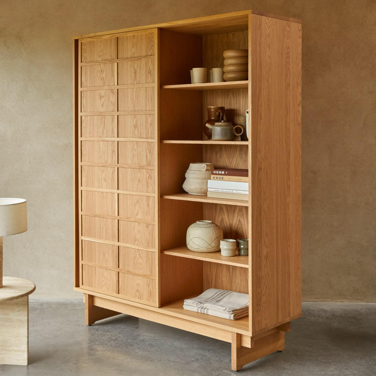 SCHRANK Miu Natur aus Eiche - Naturfarben, Holz (134/183/48cm) - Tikamoon