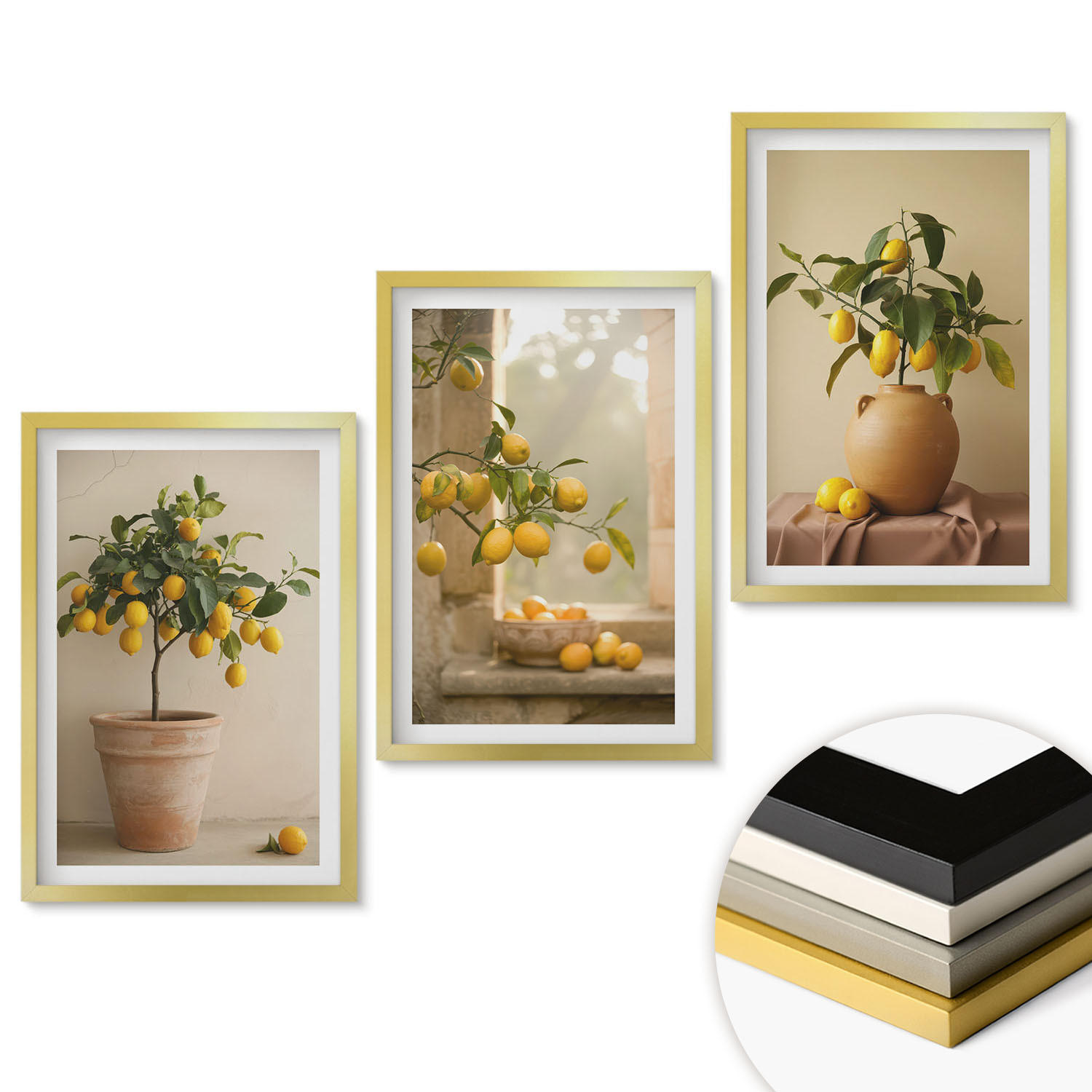 ArtPrintCave Wandbilder Gold 40x60 cm