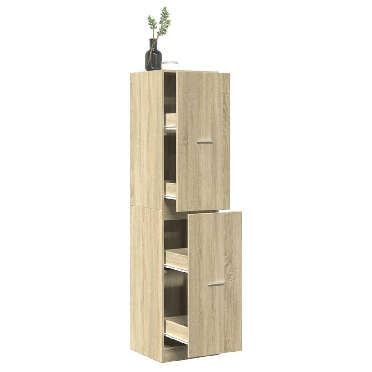 APOTHEKERSCHRANK Sonoma-Eiche 40/41/174,5 Cm Holzwerkstoff - Hellbraun, Holzwerkstoff (41/174.5/40cm) - vidaXL