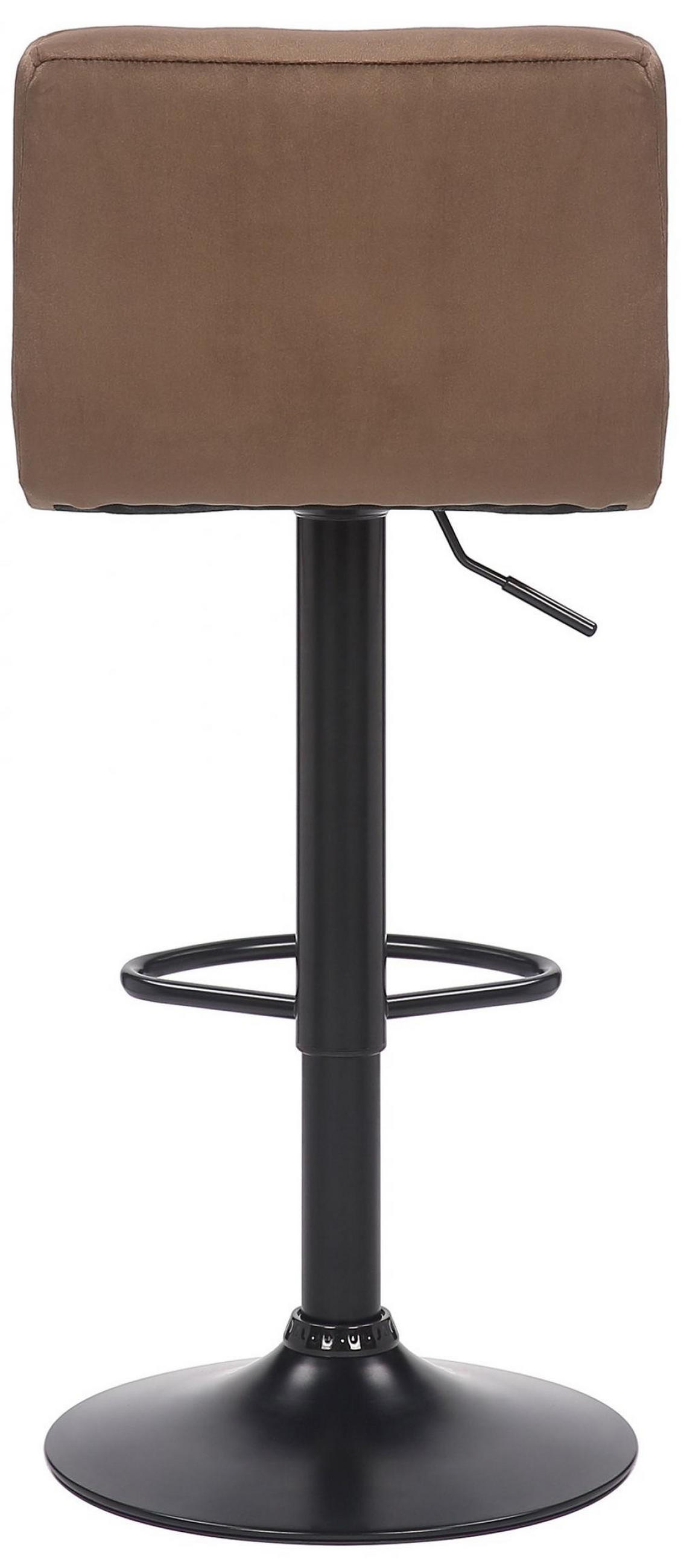 BARHOCKER Samt Braun - Schwarz/Braun, Textil/Metall (40/85/40cm) - CLP
