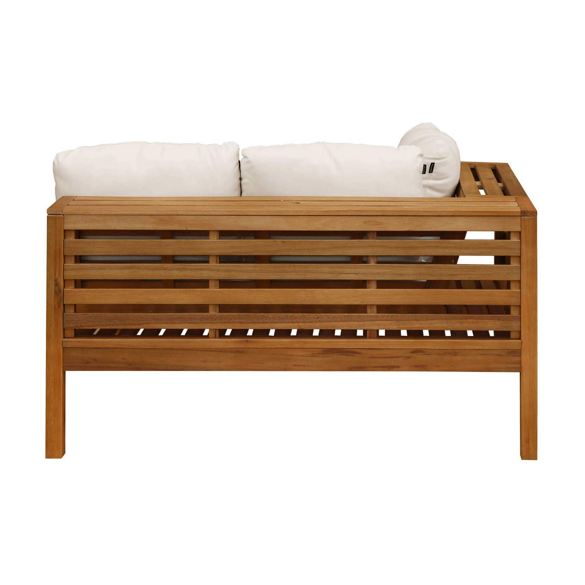 GARTENSOFA, Weiß - Weiß, Holz (120/63/80cm) - Oviala