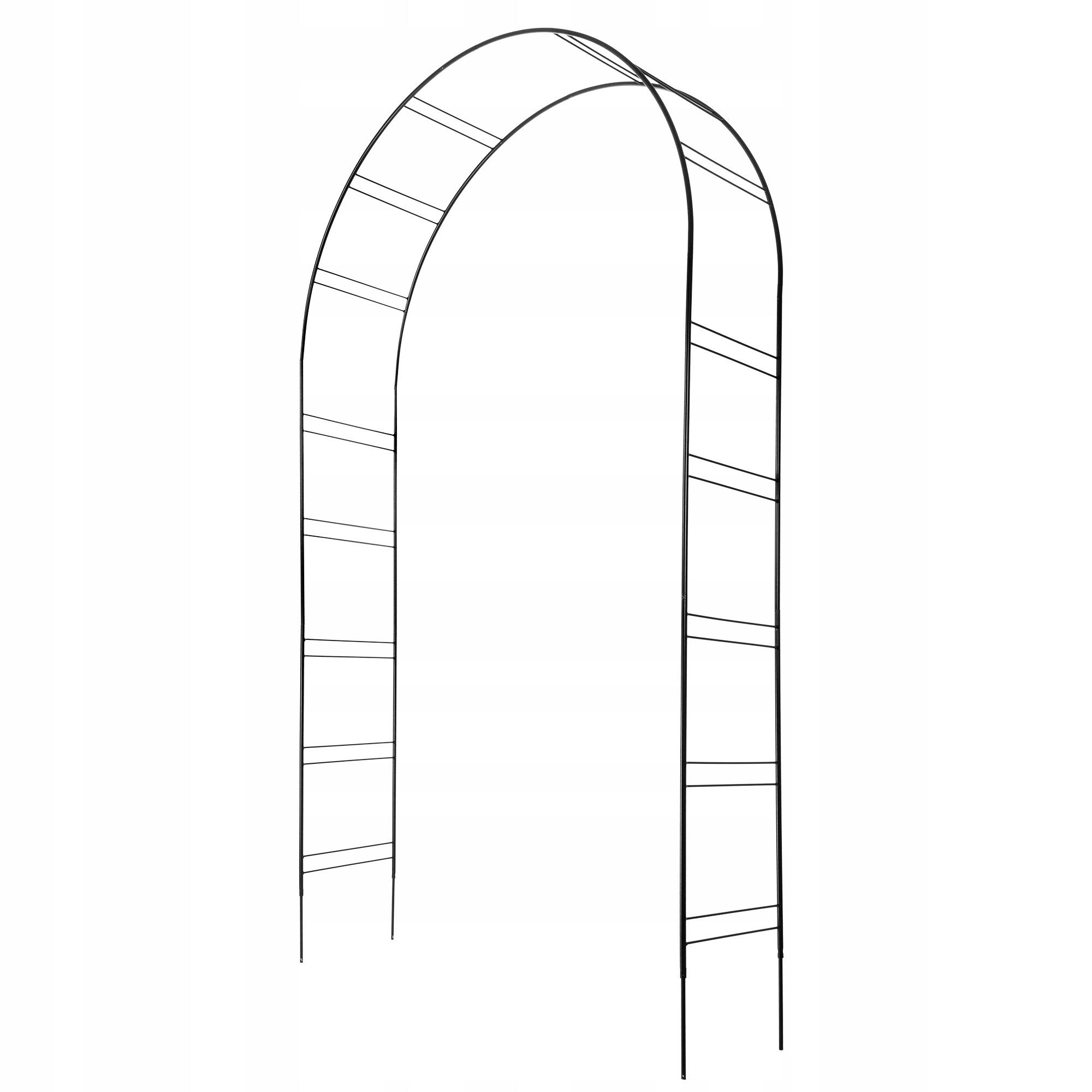 GARTENPERGOLA für Blumen, 255 cm, Schwarz - Schwarz, Metall (150/255cm) - KADAX