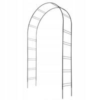 GARTENPERGOLA für Blumen, 255 cm, Schwarz - Schwarz, Metall (150/255cm) - KADAX