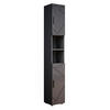 BADSCHRANK Irma Anthrazit Hochglanz 30 x 192 cm - Anthrazit, Holzwerkstoff (30/192/30cm) - Vicco