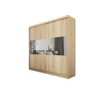 SCHWEBETÜRENSCHRANK ROSALIA 200/216/61 cm 2-türig mit Spiegel Sonoma Eiche - Sonoma Eiche, Holzwerkstoff (200/216/61cm) - MASSENO