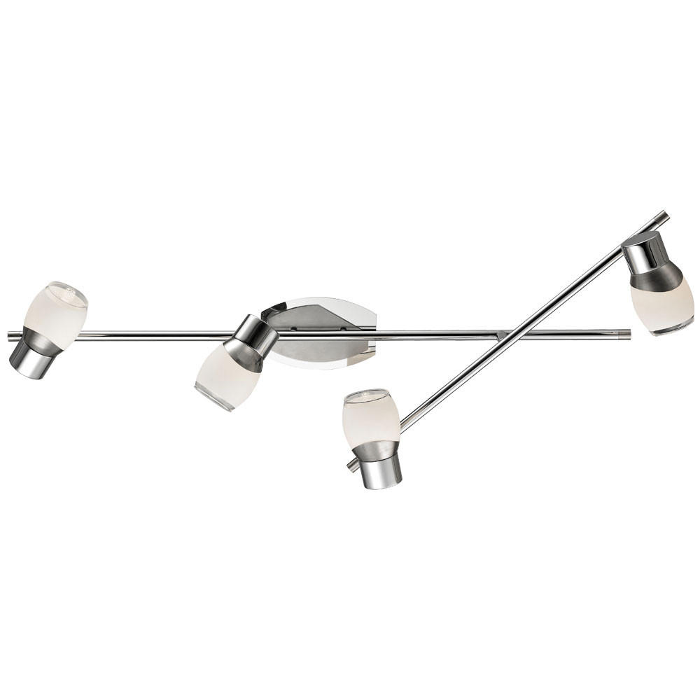 LED DECKENLEUCHTE Novus Silber Stahl Glas - Silberfarben, Glas (75/48/26cm) - Esto