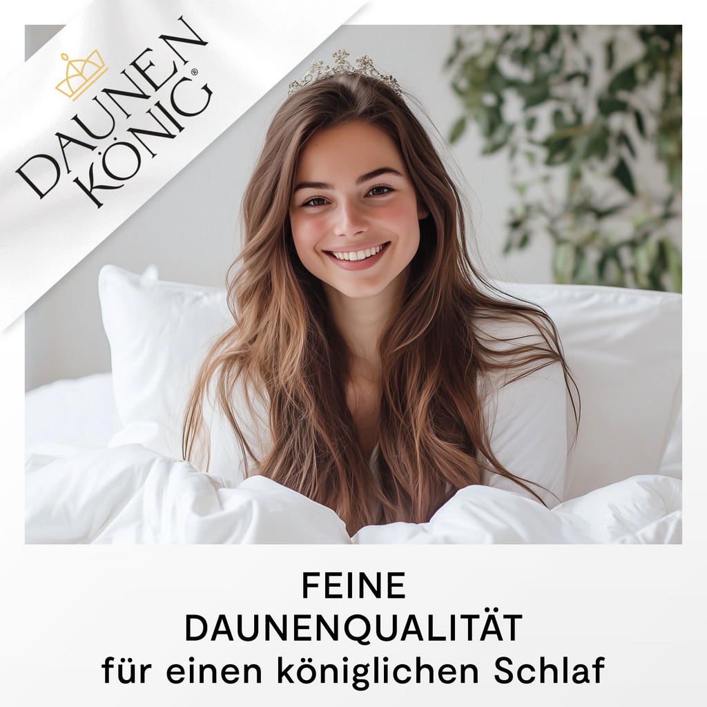 Thumbnail - Daunenkönig Ganzjahresbettdecke, Weiß, Textil, Füllung: Daunen, 200x220 cm, Schlaftextilien, Bettdecken, 4 Jahreszeiten ...