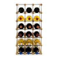 WEINREGAL Vinotega Mod Metal 62,5x32,5x24,5 cm 3x6 Flaschen Massives Kiefernholz Natur - Naturfarben, Holz (32.5/62.5/24.5cm) - PROREGAL