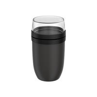 LUNCHPOT XL Ellipse Nordic Black 750 ml + 300 ml - Schwarz, Kunststoff (10.7/20/10.7cm) - Mepal