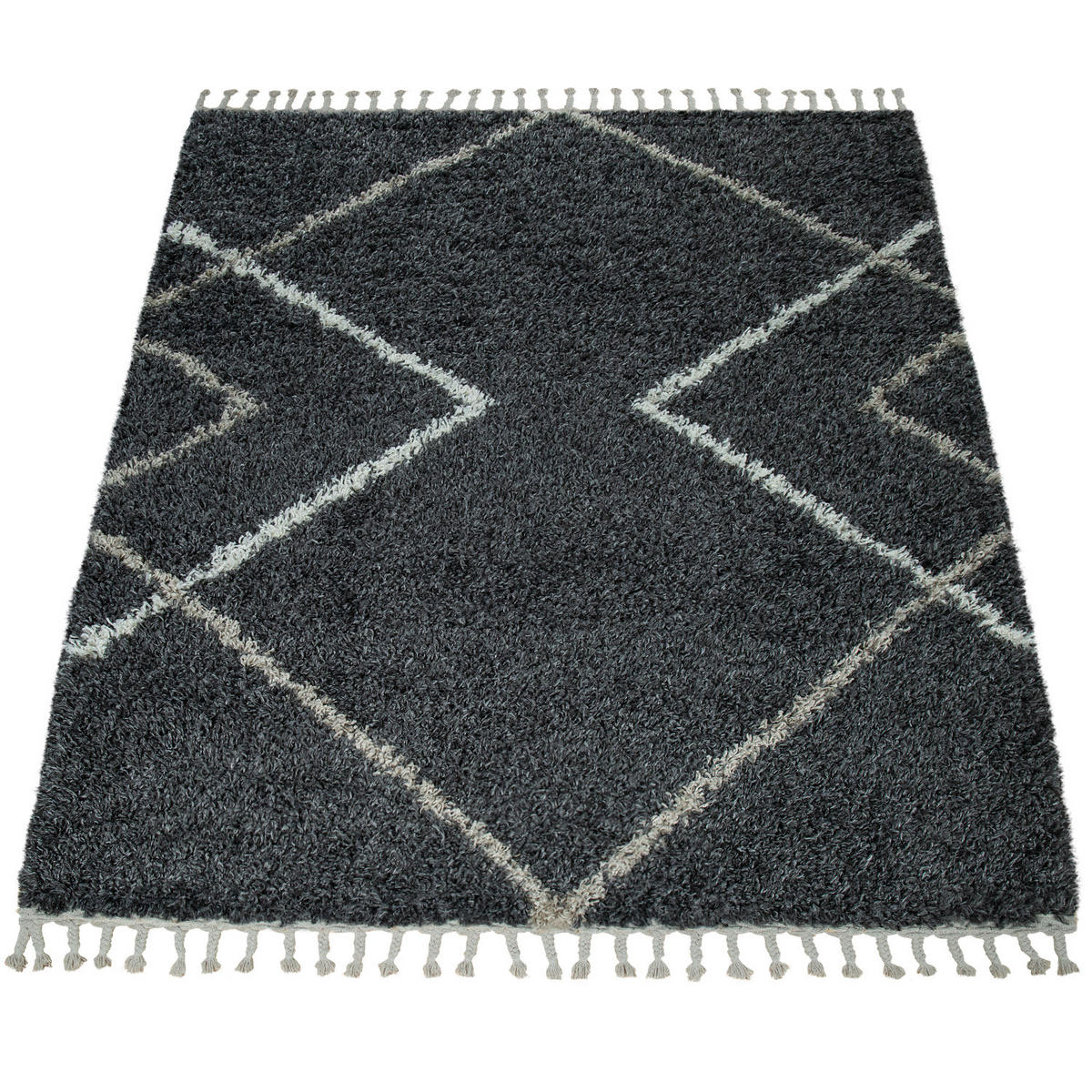 HOCHFLORTEPPICH 160/220 cm Helsinki 530 - Anthrazit, Textil (160/220cm) - Paco Home