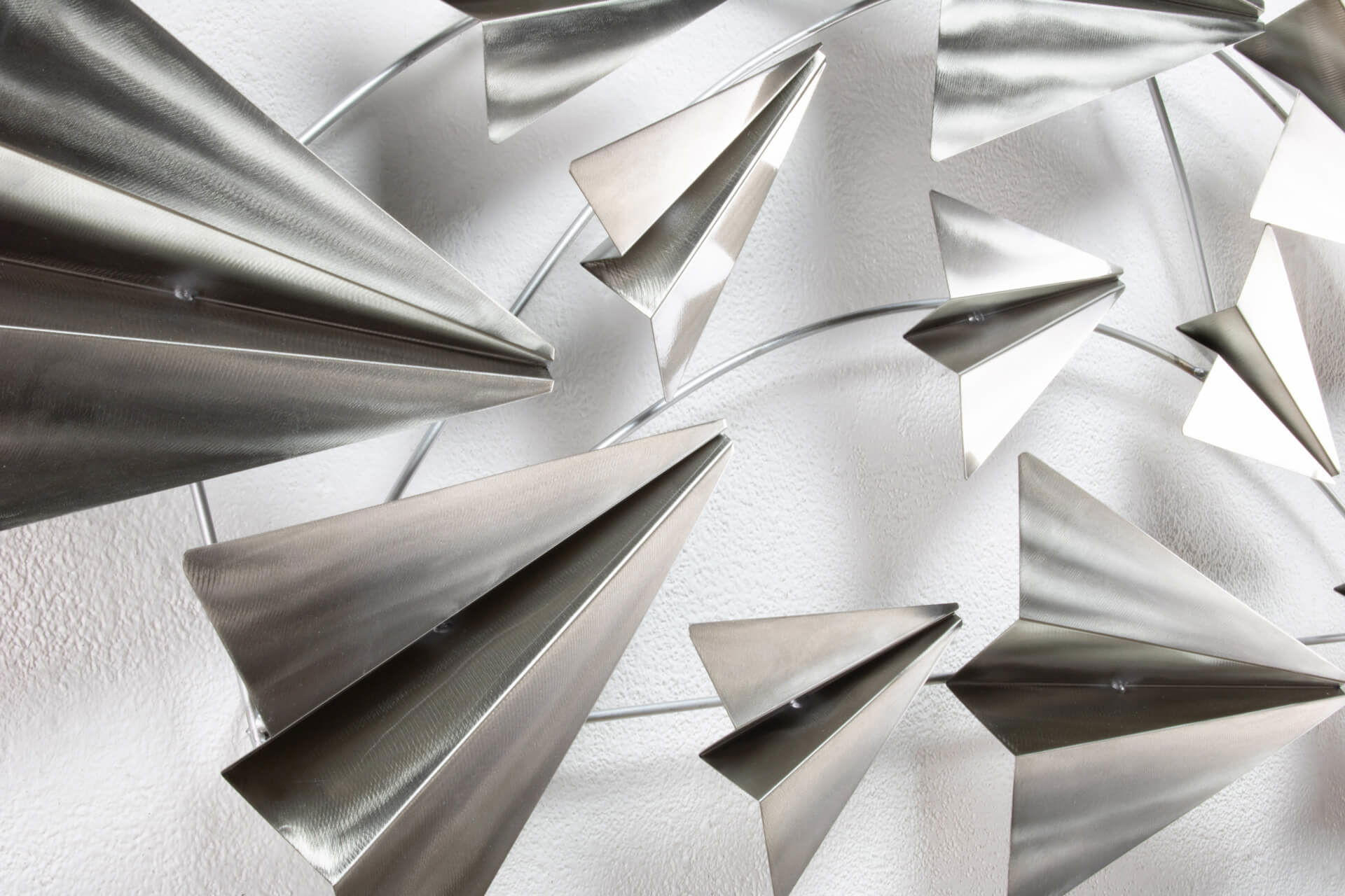 WANDDEKO Silber 126/54 cm - Silberfarben, Metall (3.75/54/5cm) - KUNSTLOFT