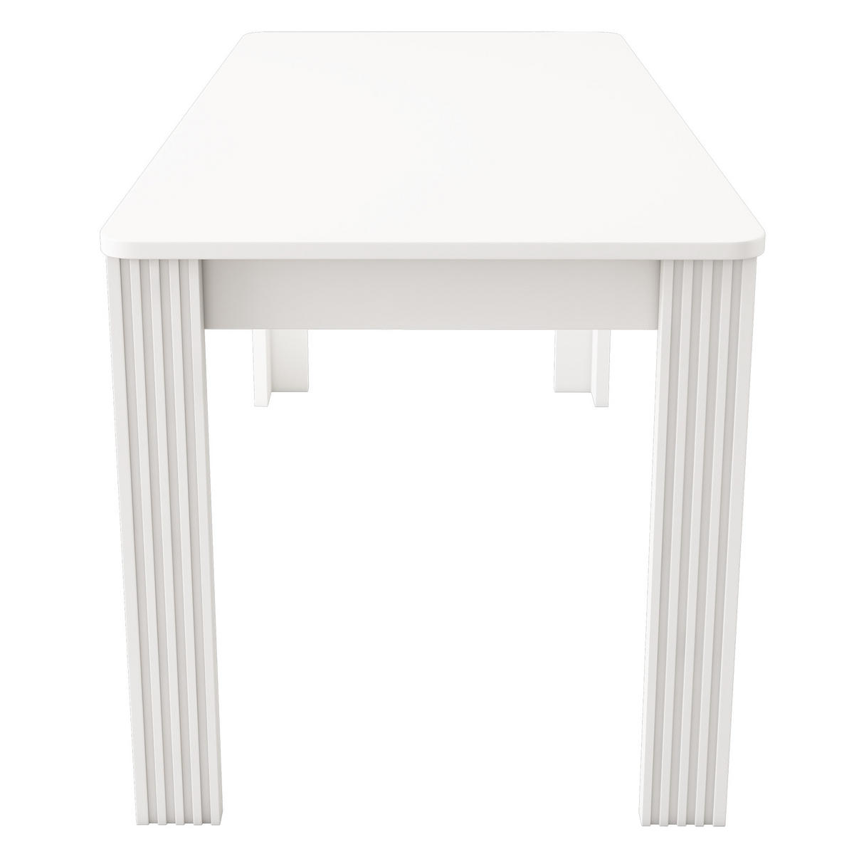 ESSTISCH 75x65x116 cm in Weiß aus Spanplatte mit pflegeleichter Platte und stabiler 4-Bein-Konstruktion - Weiß, Holzwerkstoff (65/116/75cm) - Modfu