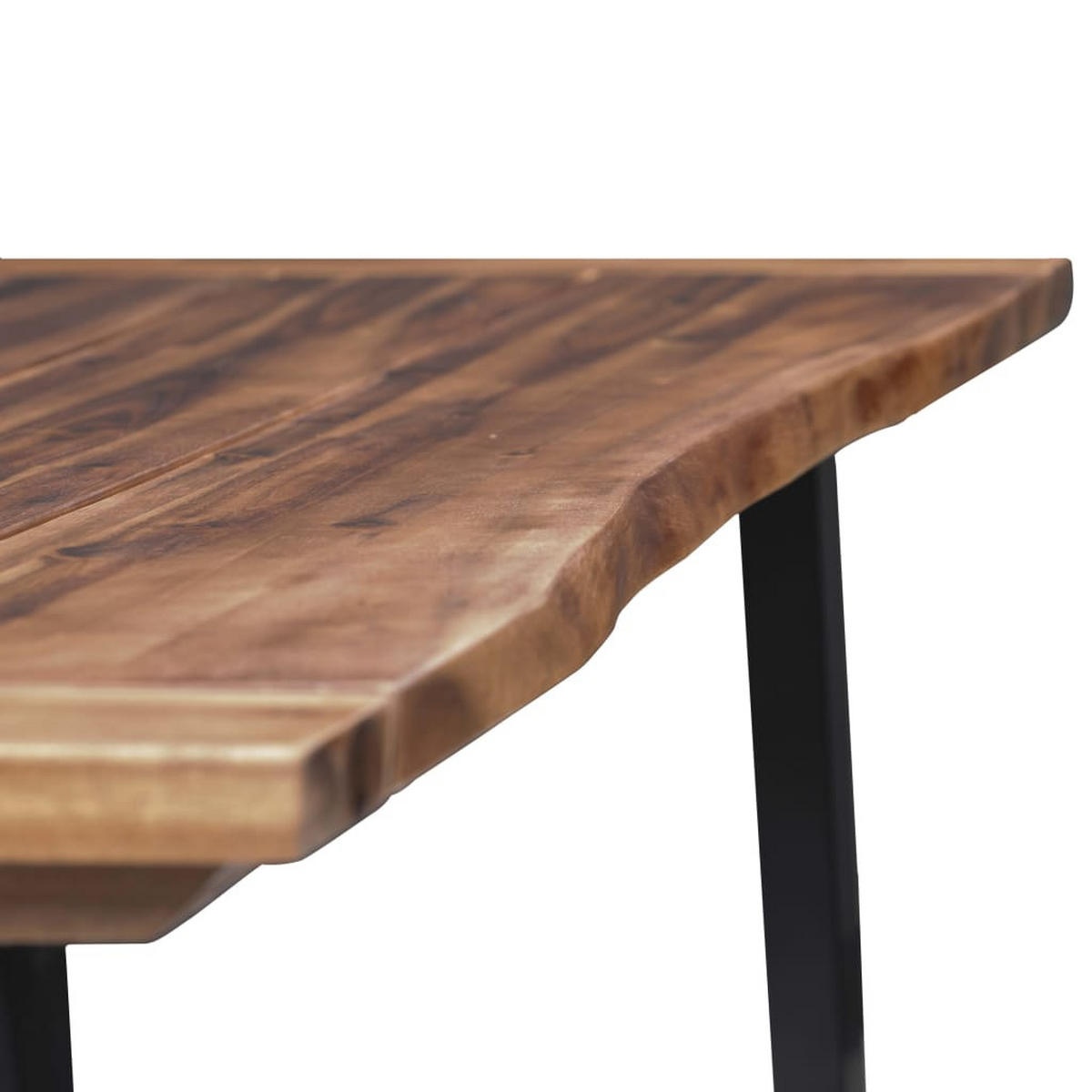 ESSTISCH Industrial-Stil 180/90/75 cm aus Massivholz Akazie, Metall Braun, Schwarz - Braun, Holz (90/180/75cm) - vidaXL