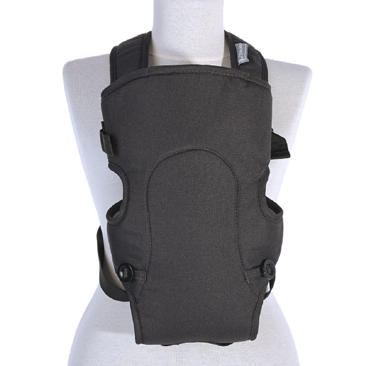 BABYTRAGE Between black Bauchtrage, 2 Blickrichtungen, gepolsterte Gurte, Polyester, 9 kg - Schwarz, Textil (11/35/20cm) - Lorelli