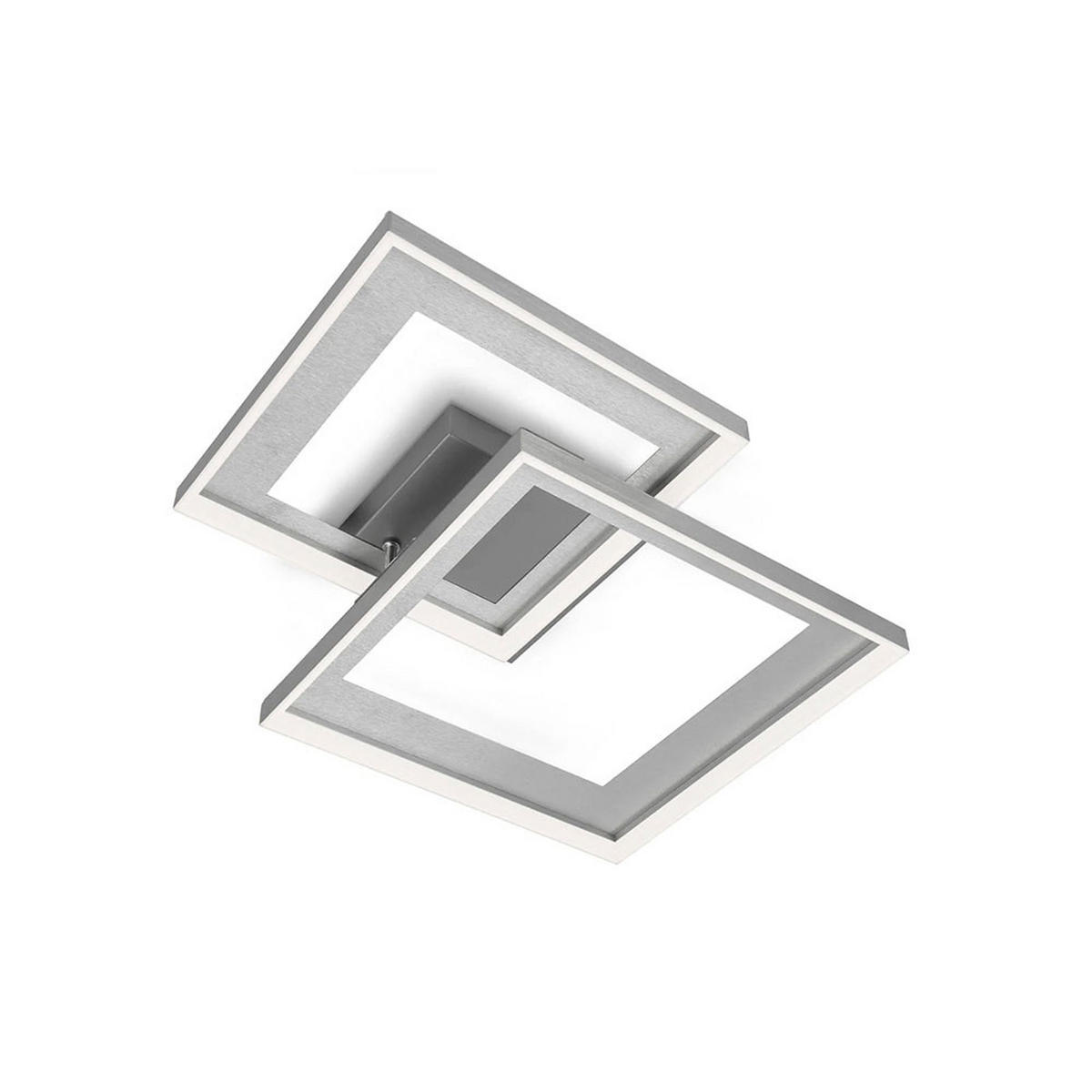 LED DECKENLEUCHTE Metall Silber - Silberfarben, Metall (56.8/48/9.5cm) - Briloner