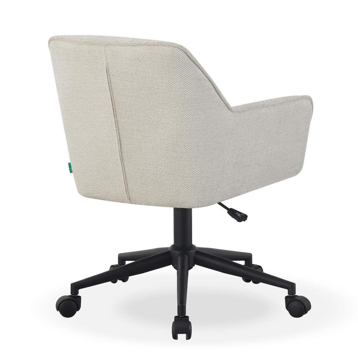 BÜROSTUHL MAX Cremeweiß höhenverstellbar 360°drehbar - Creme/Schwarz, Kunststoff/Textil (61/87/63cm) - DUBI Möbel