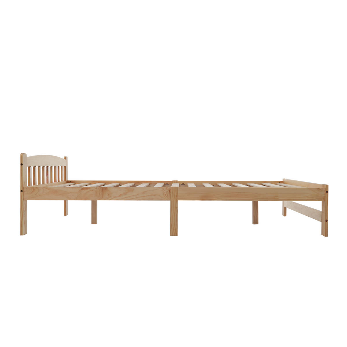 MASSIVHOLZBETT 140/200 cm DE-04162, mit Kopfteil und Lattenrost, in Natur - Naturfarben, Holz (140/200cm) - ComfortXL