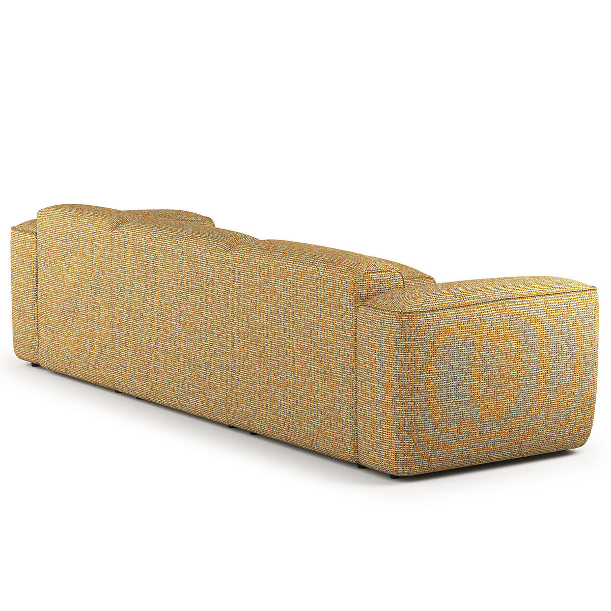 3-SITZER ECKSOFA mit Longchair - Schwarz/Honig, Kunststoff/Textil (284/173cm) - home24