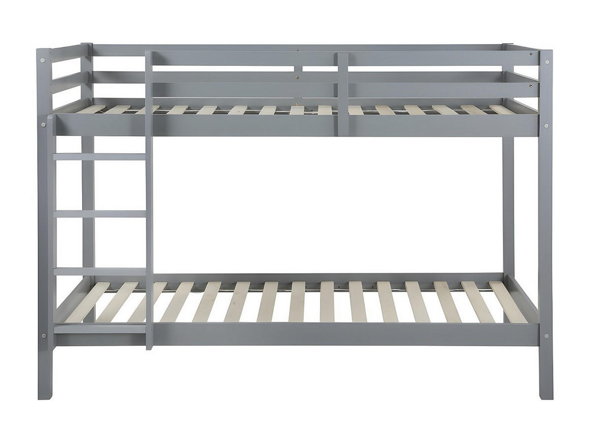 ETAGENBETT - 2x 90 x 190 cm - Kiefer massiv - Grau - ANICET II - Grau, Holz (97/198cm) - Vente-Unique