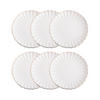 DESSERTTELLER Melida mit Goldrand 20 cm 6er-Set - Weiß, Keramik (20/20/1cm) - Homla