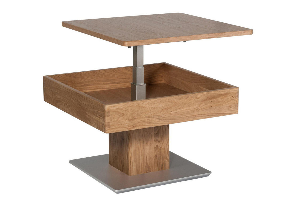 COUCHTISCH Celene 67x67x43 höhenverstellbar;diagonal verschiebbar Wildeiche - Wildeiche, Holz (67/67/43cm) - 58aufmkessel