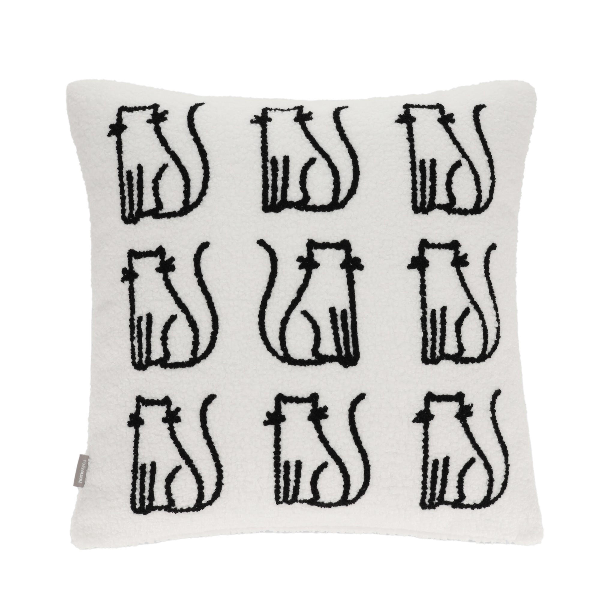 KISSENBEZUG Katzo - Weiß, Textil (45/45cm) - home&you