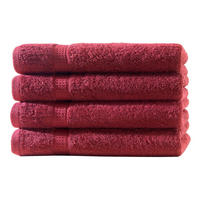 HANDTUCH 50x100 cm Frottier Handtücher im 4er Set aus 100% Baumwolle, Bordo 500g/m2 - Bordeaux, Textil (50/100cm) - Carpe Sonno