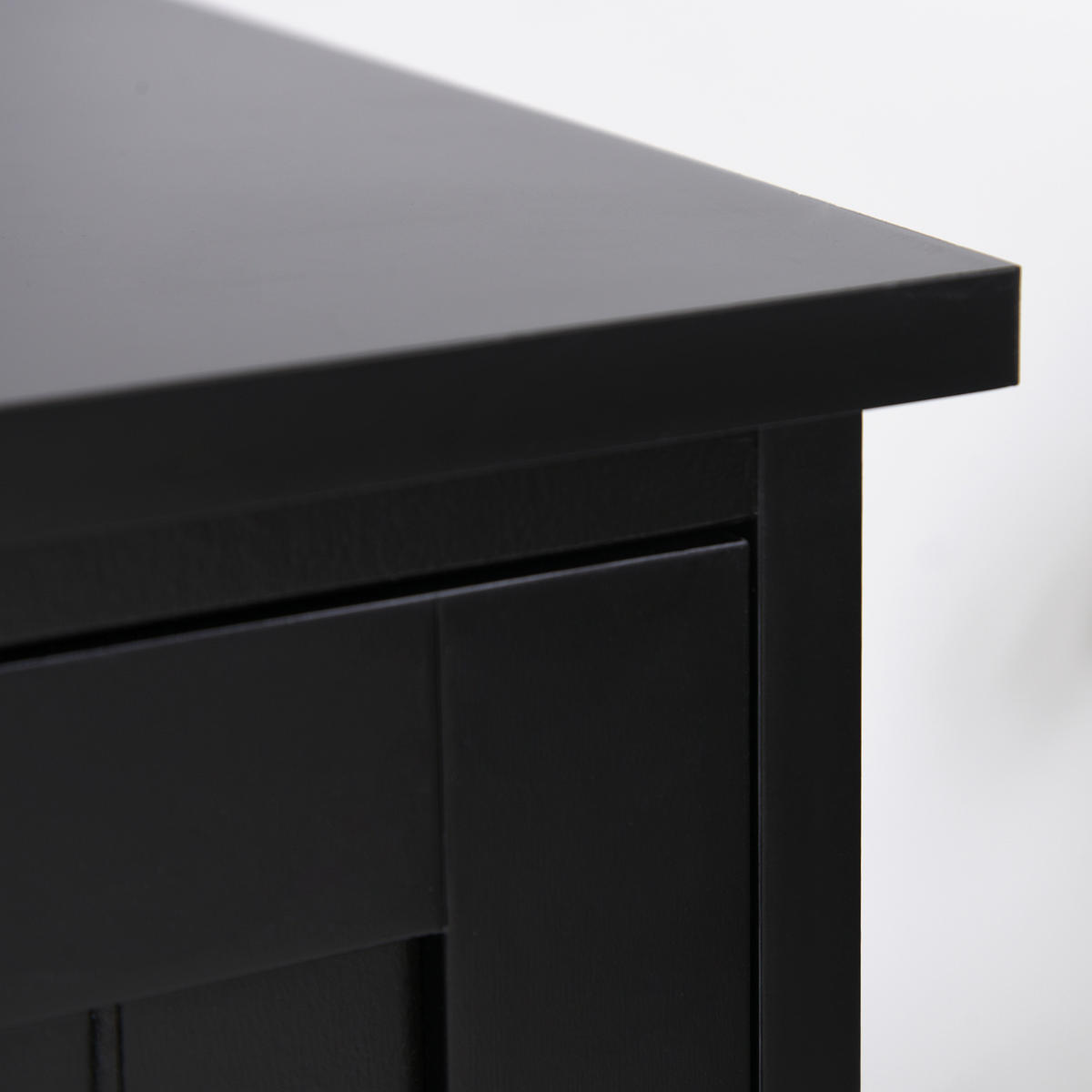 HIGHBOARD DE-10978 2 Türen & 3 verstellbare Böden Schwarz - Schwarz, Holzwerkstoff (30/123/60cm) - ComfortXL