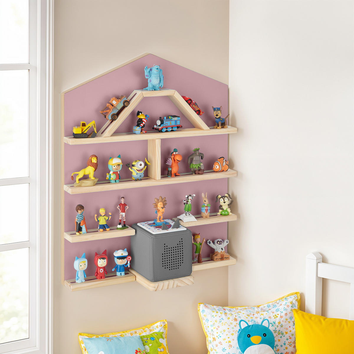 WANDREGAL 3er Set Mylittle Story,50 x 15,5 x 60 cm, pink - Pink, Holz (50/60/15.5cm) - tectake