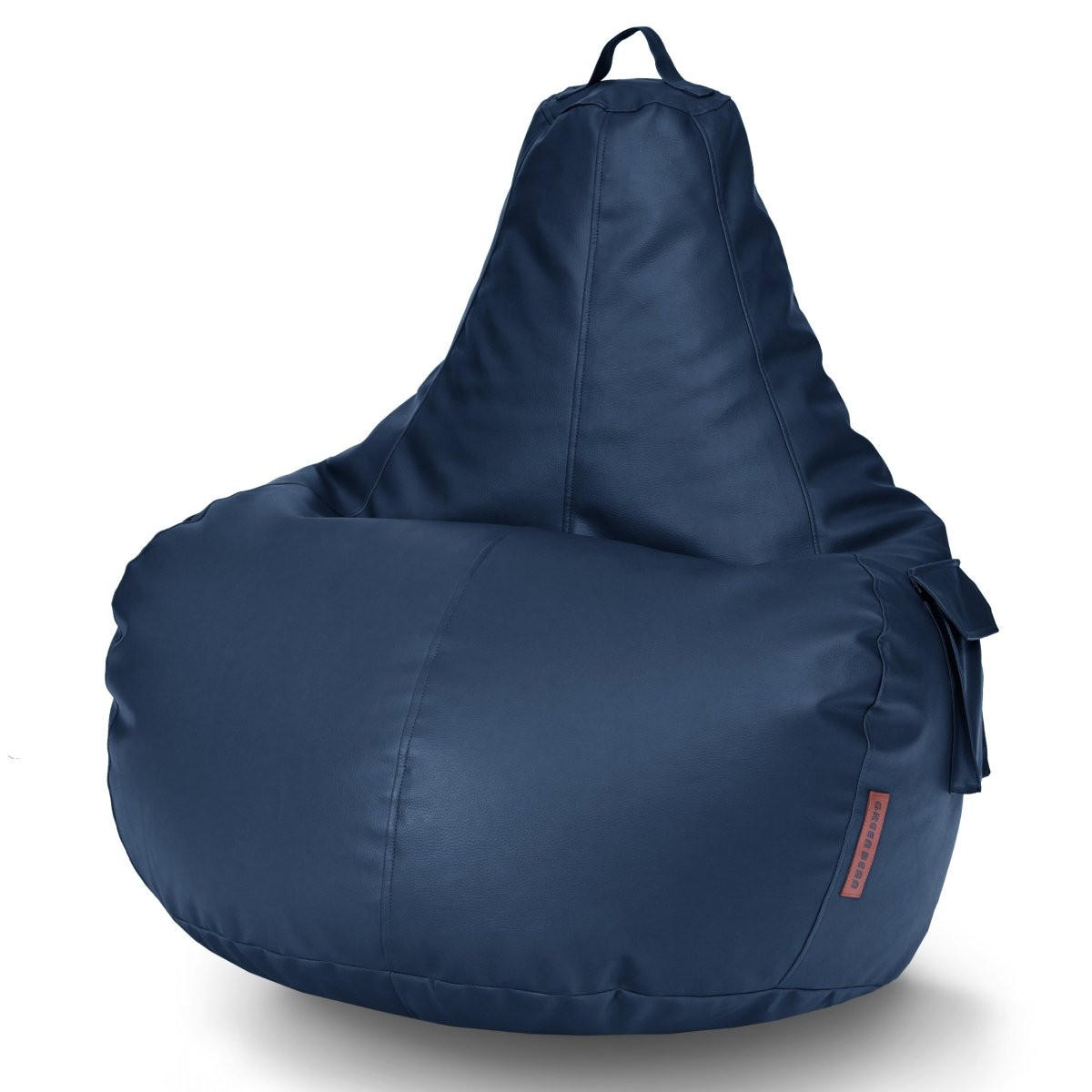 GAMING SITZSACK Cozy Kunstleder - Dunkelblau, Textil (70/90/90cm) - Green Bean