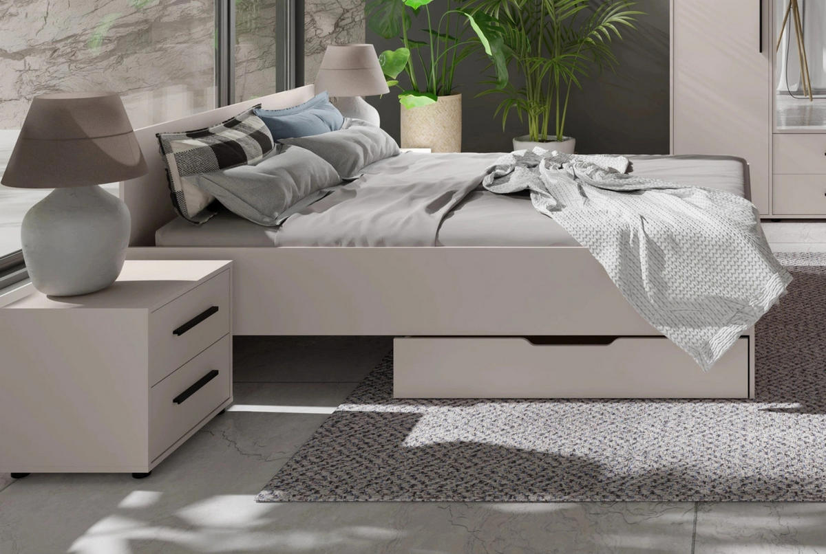 NACHTTISCH Kaschmir - Modena - Beige, Holzwerkstoff (51/47/40cm) - Ravio