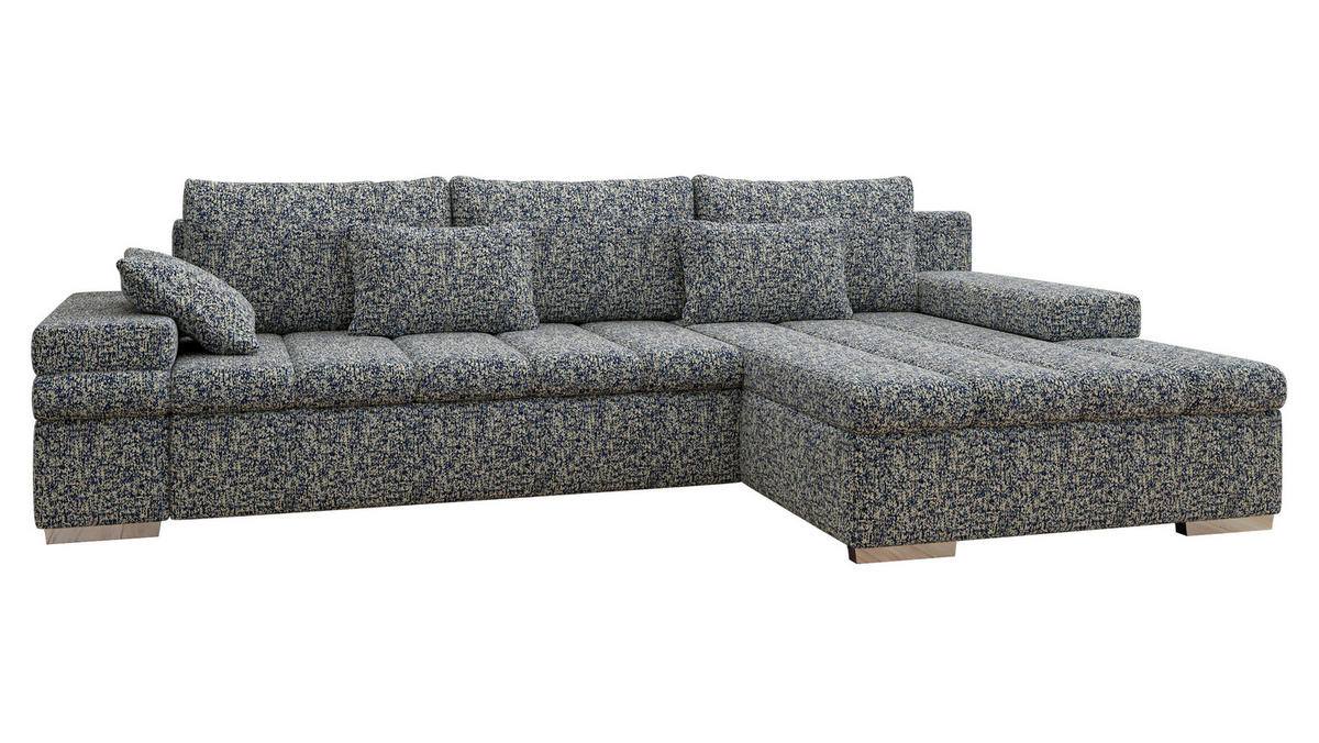 ECKSOFA Bangkok Premium, Seite: Rechts - Silberfarben/Multicolor, Holz/Textil (310/175cm) - MIRJAN24