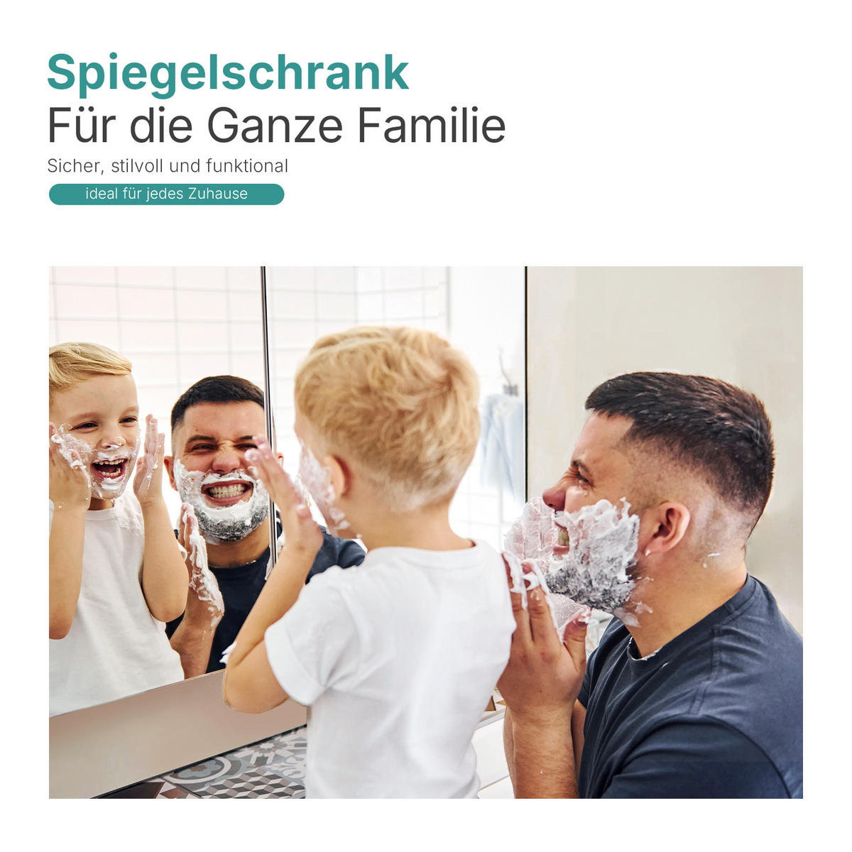 SPIEGELSCHRANK Schwarz 65/50/14,5 cm - Schwarz, Metall (50/65/65cm) - EMKE