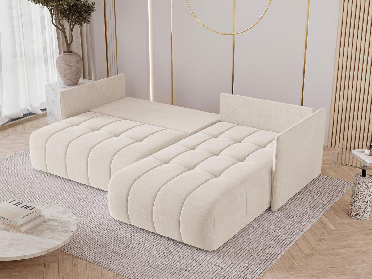 ECKSOFA Ardi Beige - Beige/Creme, Holz/Textil (245/182cm) - Graingold