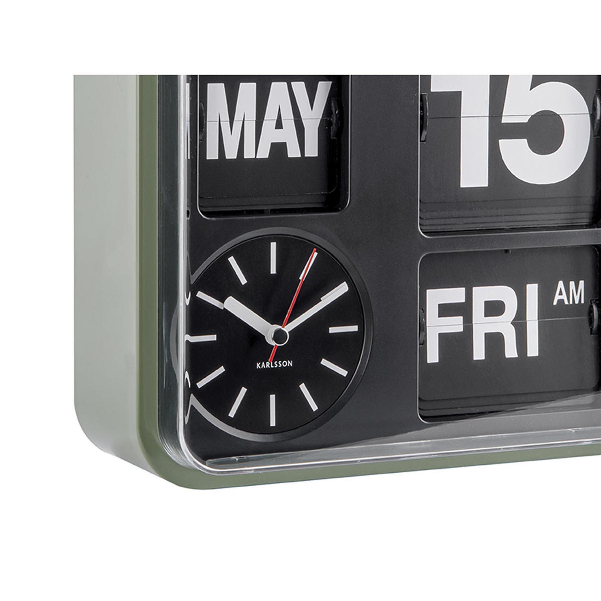 WANDUHR Flip 10/24/24 cm - Grün, Kunststoff (24/24/10cm) - Karlsson