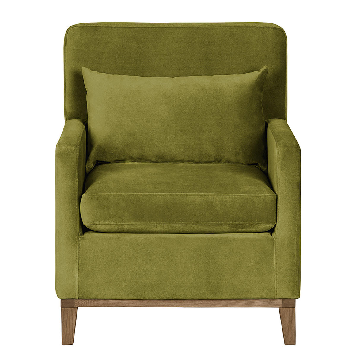 SESSEL - Nussbaumfarben/Naturfarben, Holz/Textil (70/84/88cm) - home24