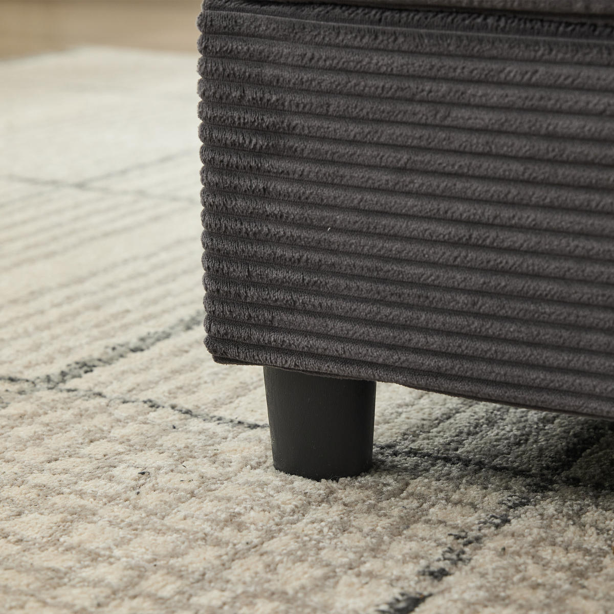 XXL-SESSEL mit Fußablage und 3 Kissen, DE-42356, Grau - Grau, Metall (74/57/107cm) - ComfortXL